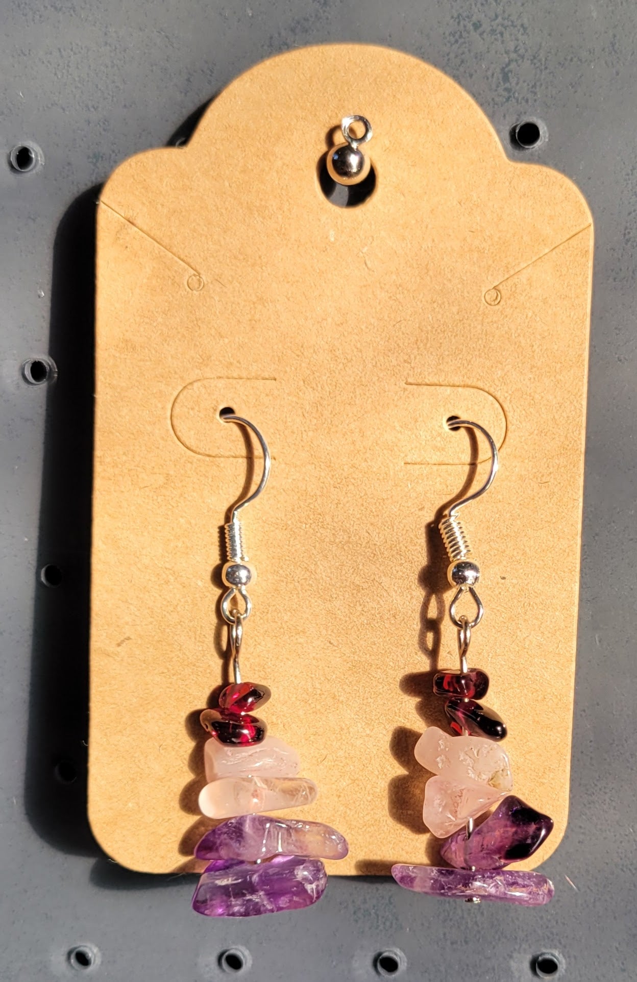 Pinkish-purple pyramids