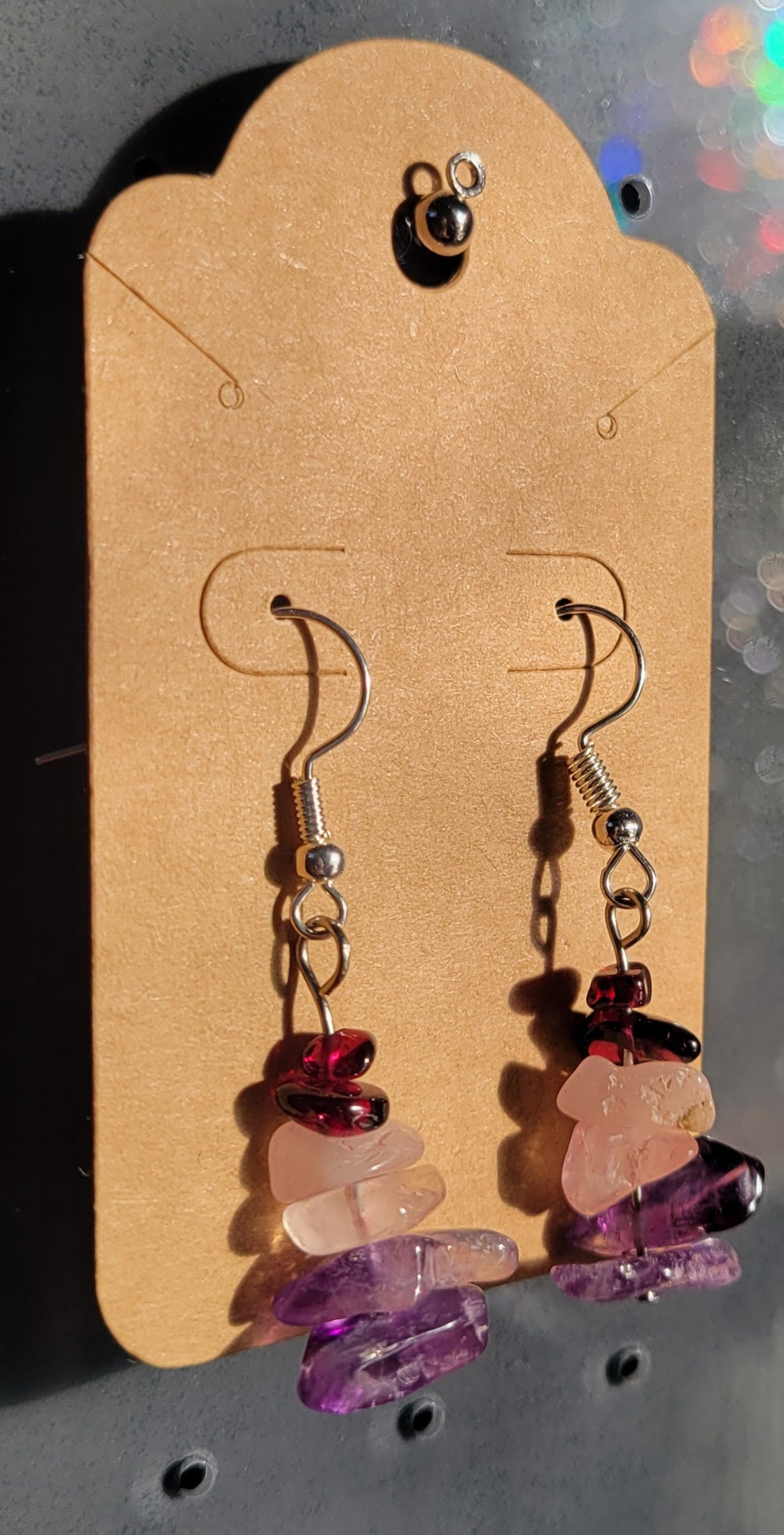 Pinkish-purple pyramids