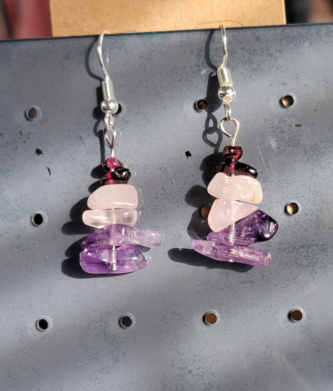 Pinkish-purple pyramids