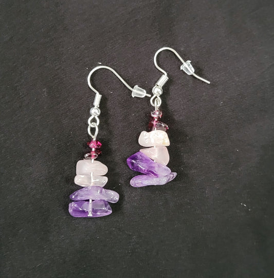 Pinkish-purple pyramids