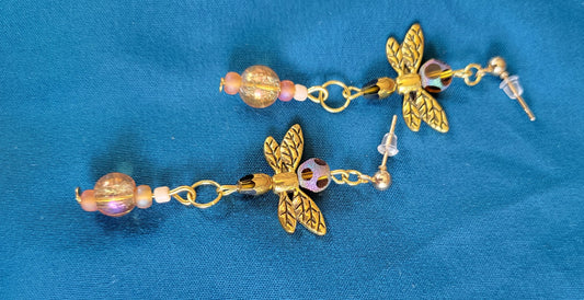 Gold dragonflies